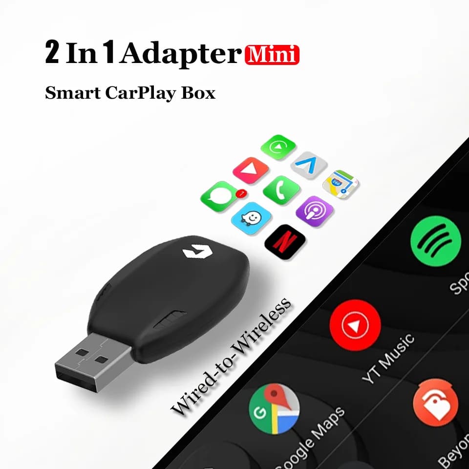 New Wireless CarPlay Android Auto Wireless Adapter Smart Mini Box Plug And Play WiFi Fast Connect Universal for Nissan VW UP