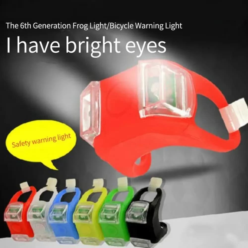 High Brightness Frog Light Waterproof Silicone LED Night Driving Light Accessories for Cycling Road Bike Light