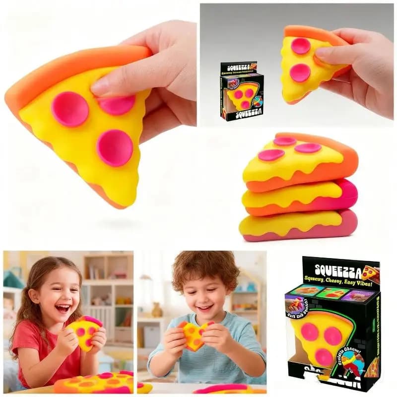 Squishy Pizza Stress Relief Fidget Toy 1Pcs for Anxiety Reduction Therapy Sensory Play for Kids