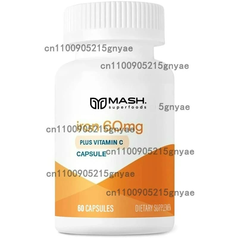 Iron supplement for Women - Iron, Easy Absorption, Delicate on the High - 60 Capsules with Vitamin C, D3, B6, B12 and Folic Acid