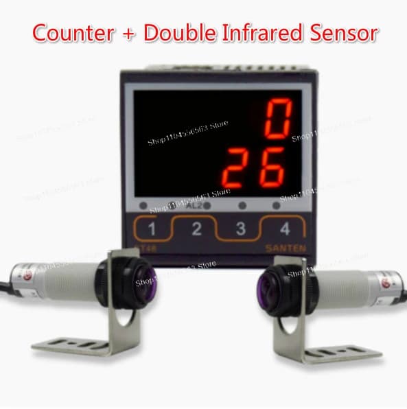 4 Digit Smart Industrial Counter Digital Display Electric Water Conveyor Automatic Infrared Sensor Count