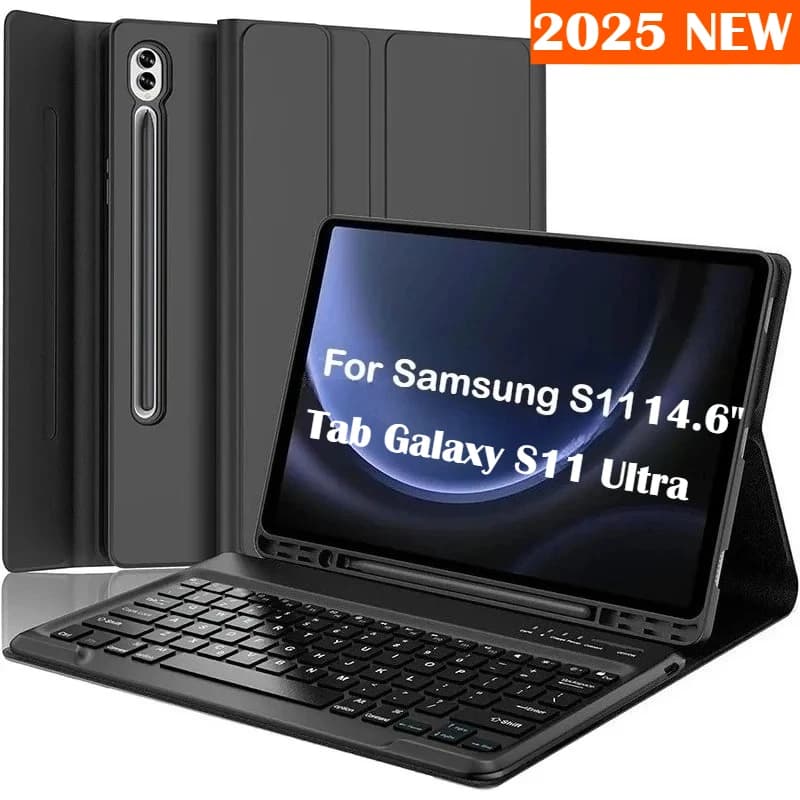 Keyboard Tablet Case for 2025 NEW Samsung Galaxy Tab S11 Ultra 14.6" S10 S9 S8 Ultra 14.6 Inch Magnetic Bluetooth Keyboard Cover