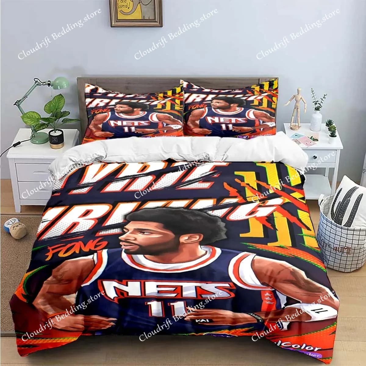Fashion Basketball Star K-Kyrie Irving Print Bedding Sets Bed Supplies Set Duvet Cover Bed Comforter Set Bedding Set Luxury Gift