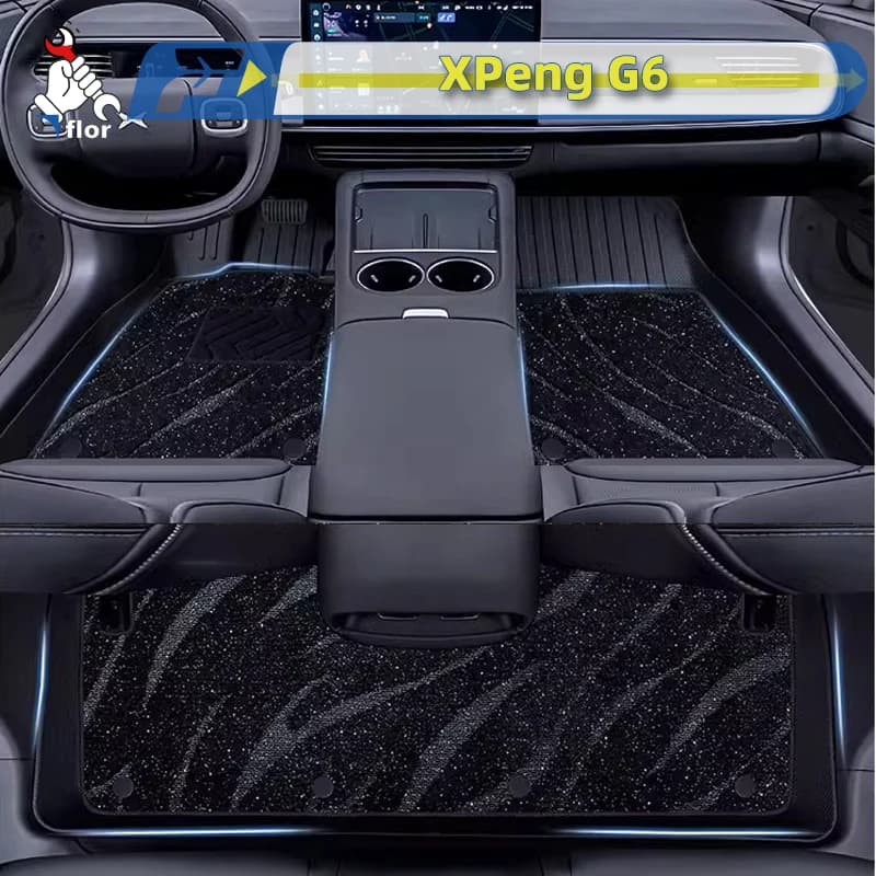 Per la guida a sinistra Tappetino per auto XPeng G6 2023-2024 Custom Fit Full Surround Tappetino Protezione interna Fodera per pavimento