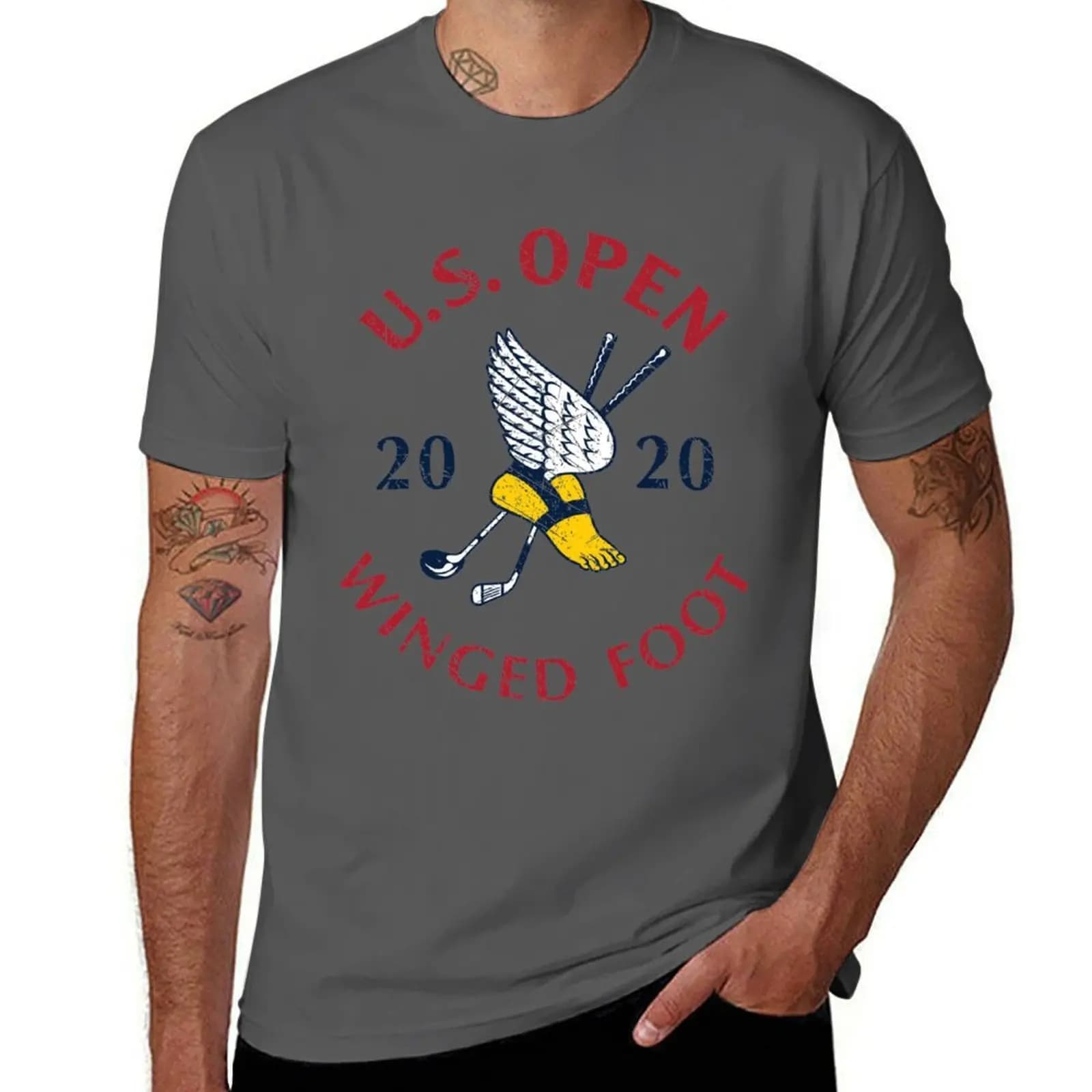 US OPEN GOLF WINGED FOOT 2020 T-Shirt Soft Lightweight Cotton T-Shirt