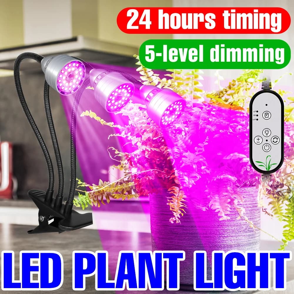 Lampada LED a Spettro Completo per Coltivazione Indoor, Illuminazione per Serra, Tenda per Piante, Fiori in Vaso e Semina
