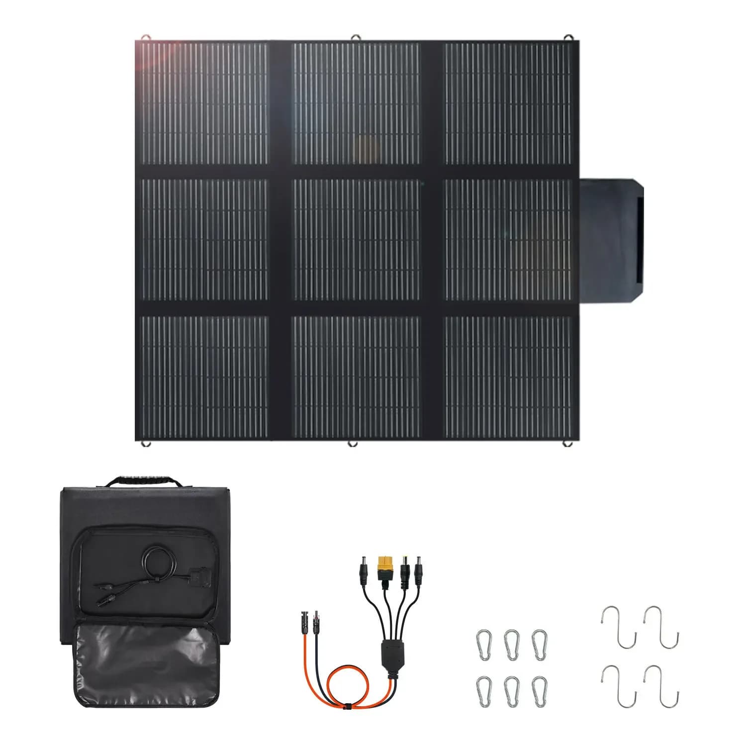 Pannello solare monocristallino portatile pieghevole da 400W per campeggio, camper, ricarica e generazione di energia fotovoltaica