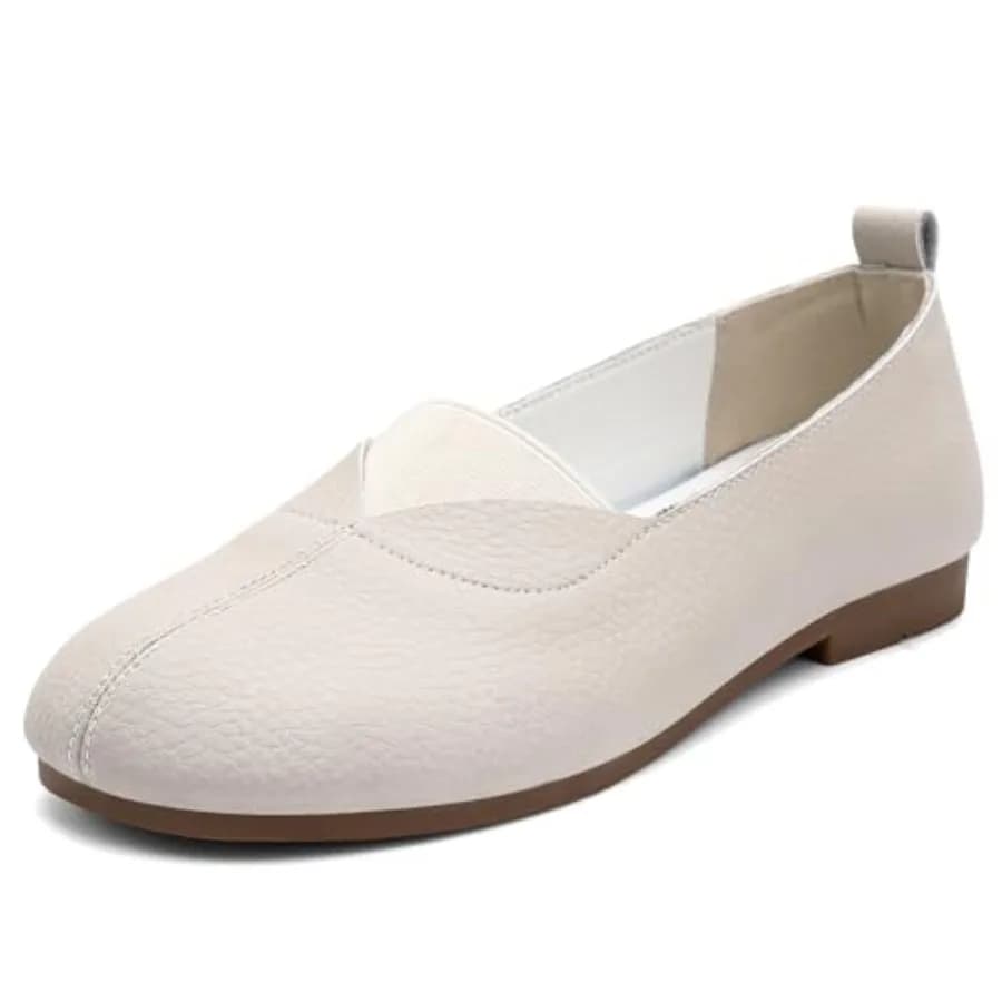 Mocassini da Donna Comodi e Leggeri in Pelle, Scarpe Eleganti Slip-On per Ufficio, Lavoro e Uso Quotidiano