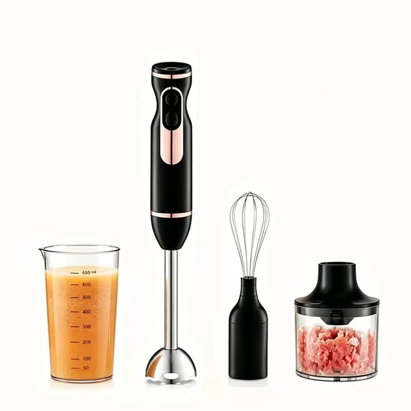 A65T-Immersion Blender 4-In-1 400W Blender Stick Mixer With Whisk Chopper Beaker Egg Beater & Dough Hooks Hand Mixer EU Plug