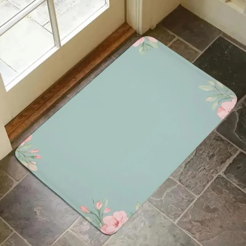 1PC Modello di fiori Tappeto da cucina Tappetino antiscivolo Tappeto da bagno design pop Tappetino da bagno Tappeto per la casa Lavanderia Lavanderia Decoreereeree