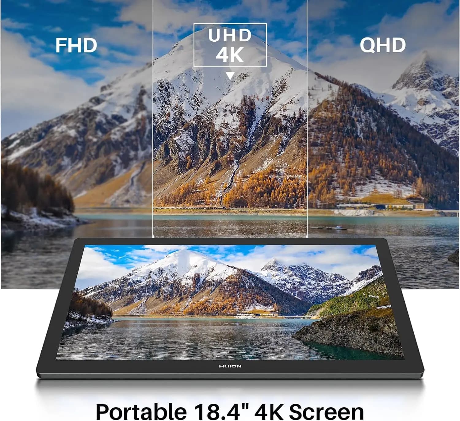 KAMVAS Pro 19 PenTech 4.0 Tablet da Disegno con Schermo UHD 4K, Stilo Touch Screen, 16K Livelli di Pressione, Mini Tastiera