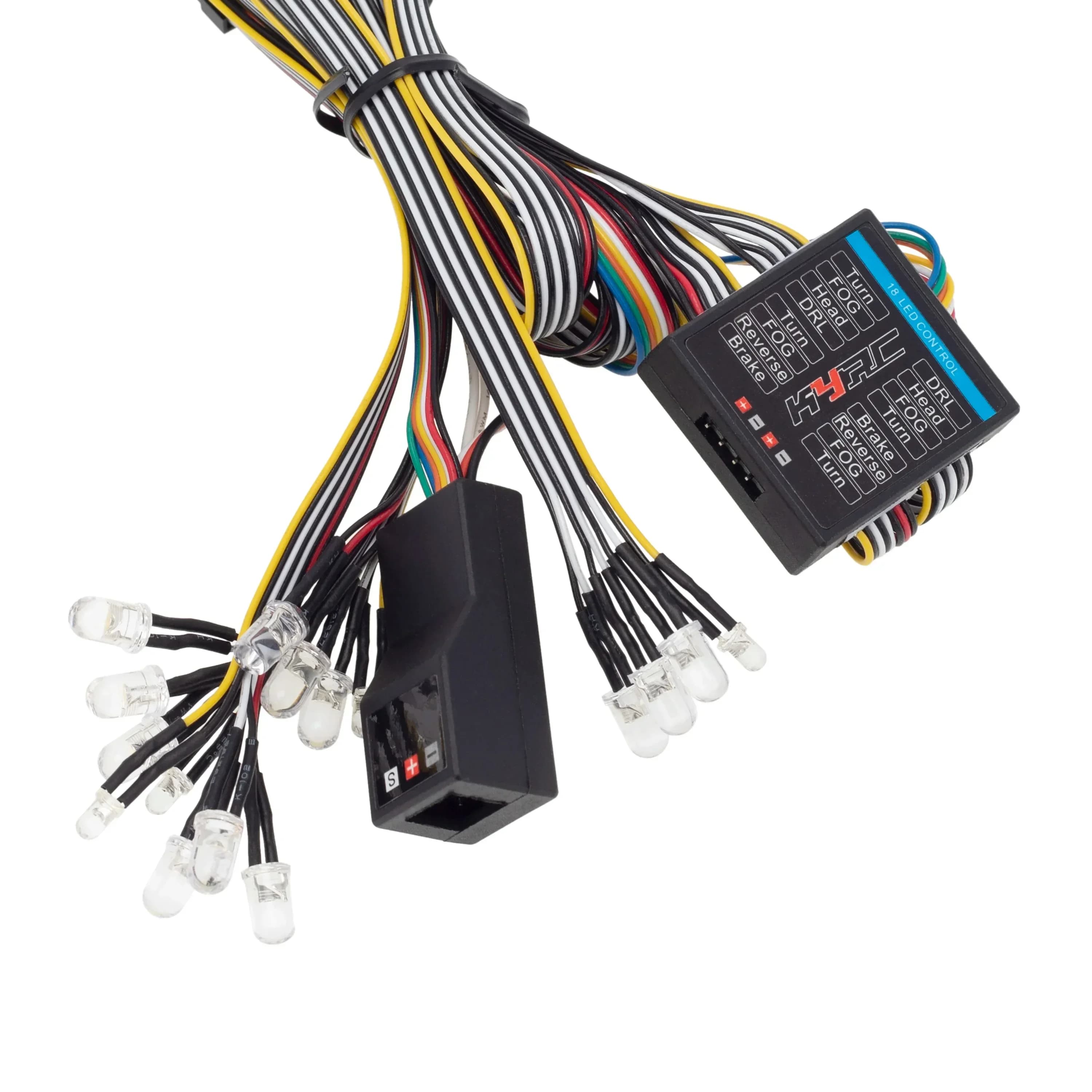 RC Auto 1/8 1/10 RC Auto 14 Sistema di illuminazione a LED Lampada anteriore e posteriore Indicatori di direzione Luci freno per Tamiya HSP HPI AXIAL RC4WD Traxxas