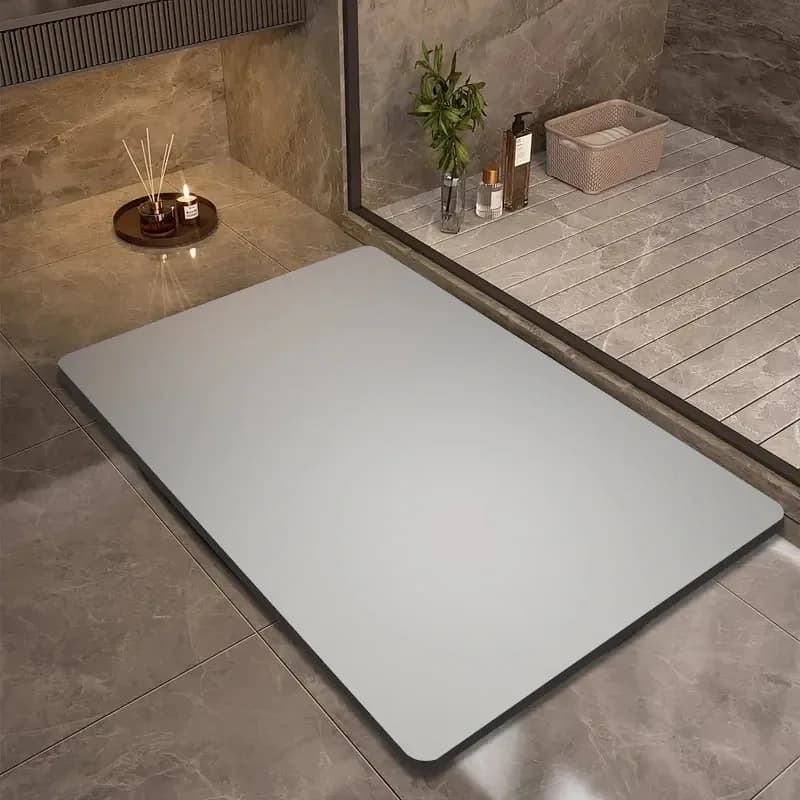 Bathroom Mat in Diatomite VIKAMA Super Drying Rapid Anti-slip Soft Bathroom Shower Enclosure Home Decoration