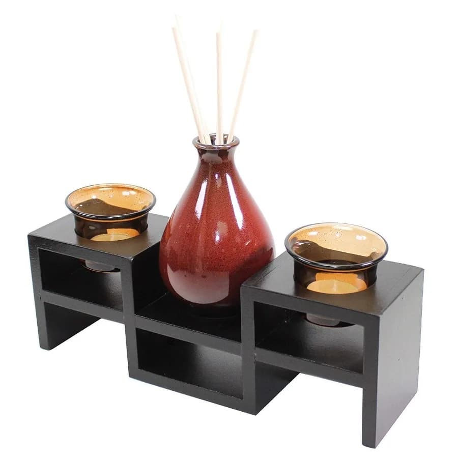 Tabletop Tea light Candle and Incense Holder Home Decor Relaxing Gift
