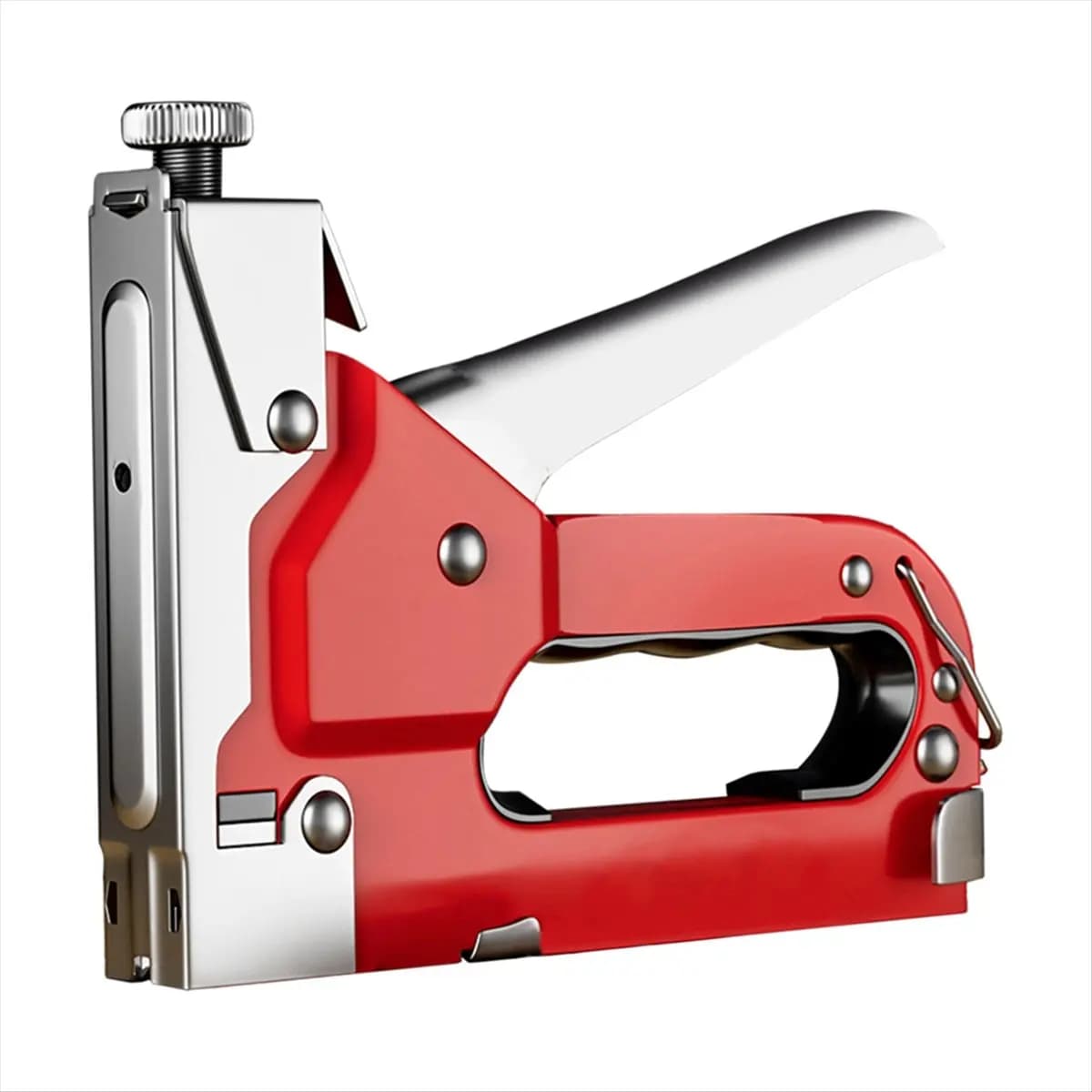 N82R Graffettatrice Manuale Tre-in-uno per Chiodi a T, Chiodi a U e Chiodi per Pittura su Legno, Colore Rosso