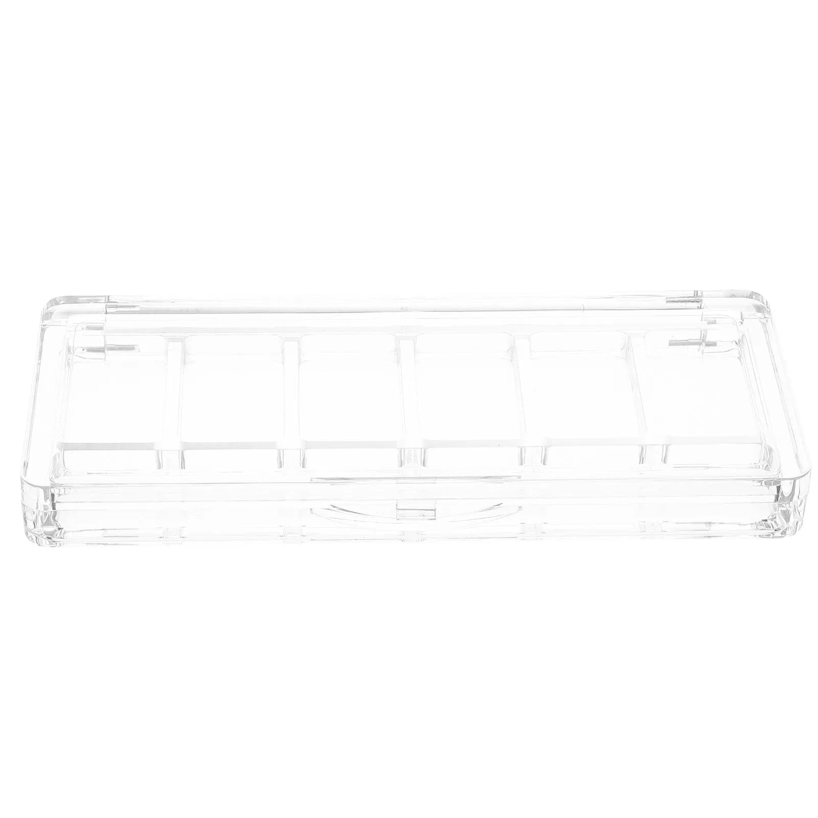 Palette Trasparente Vuota a 6 Scomparti per Ombretti, Blush e Correttore - Organizer Portatile da Viaggio