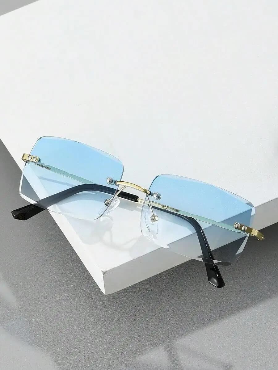 Occhiali da sole da uomo con montatura quadrata e lenti colorate, alla moda, per vacanze all'aperto, spiaggia, viaggi e stile street.