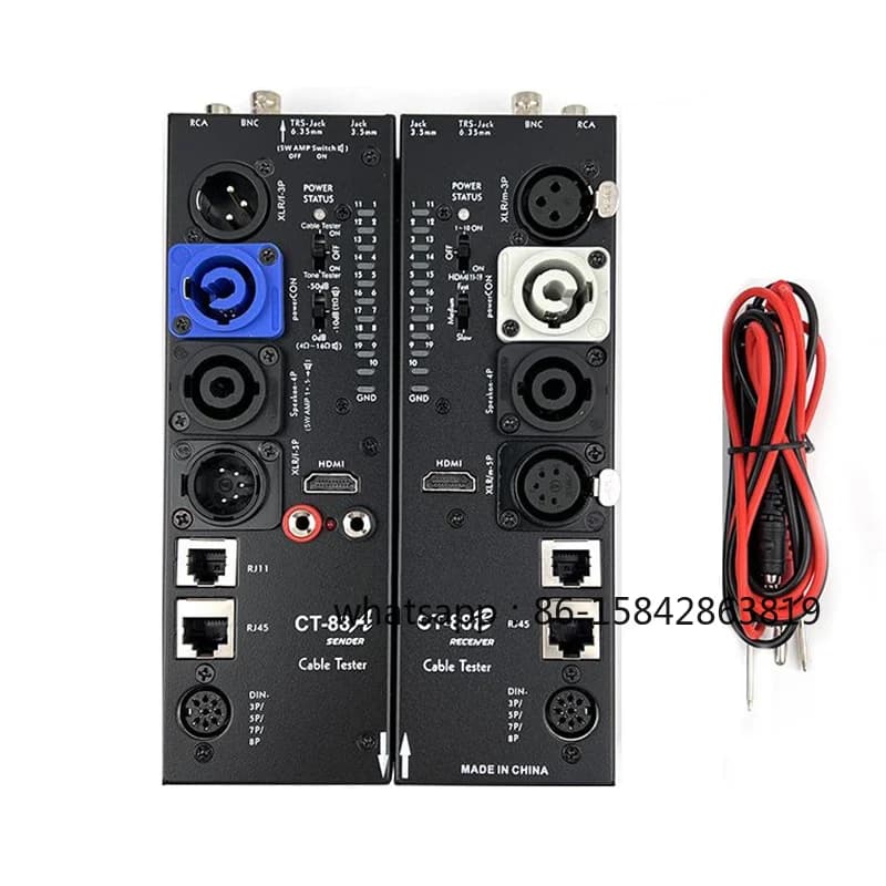 CT-88 Multi-Function Cable Tester, XLR & HDMI Audio Signal Line Automatic Detector for Home Theater