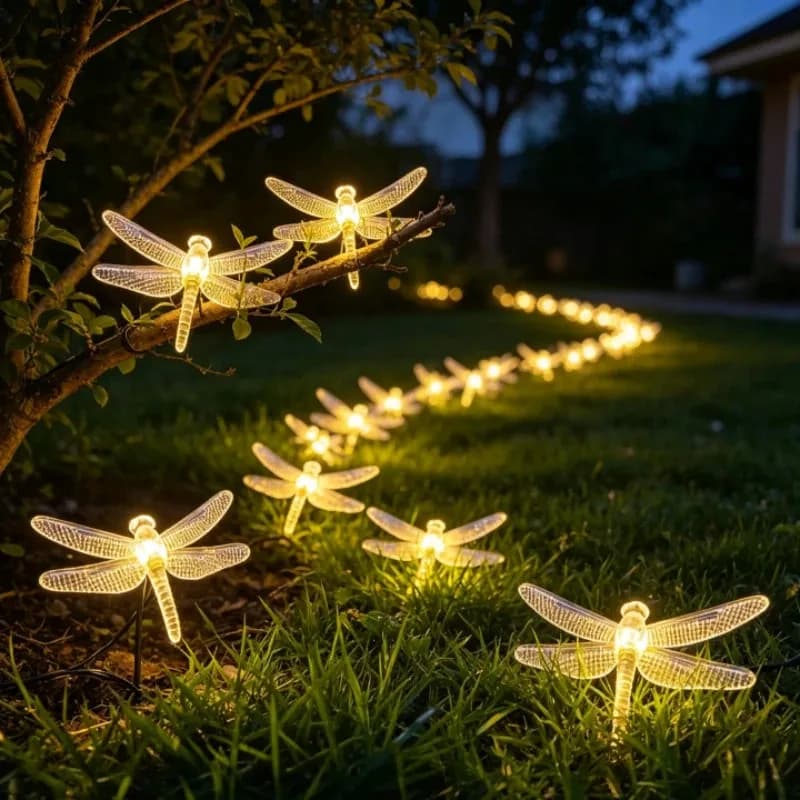 Dragonfly LED String Lights Battery Powered Fairy Lights For Indoor Outdoor Garden Bedroom Wedding Birthday Festival Decoration