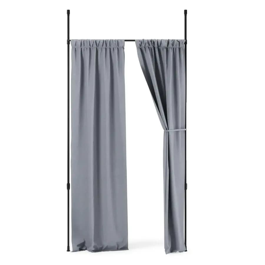 Expandable curtain stick, matt black