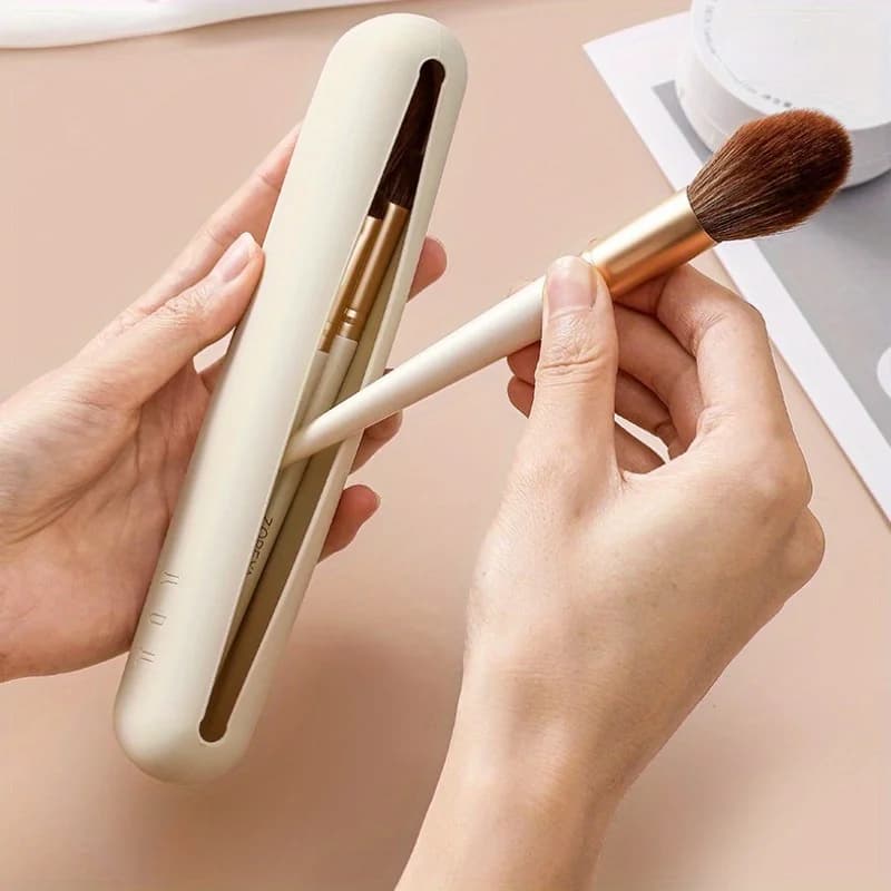 Makeup Case Makeup Brushes Cosmetic Organizer Travel Support Silicone Brush Case Caneta