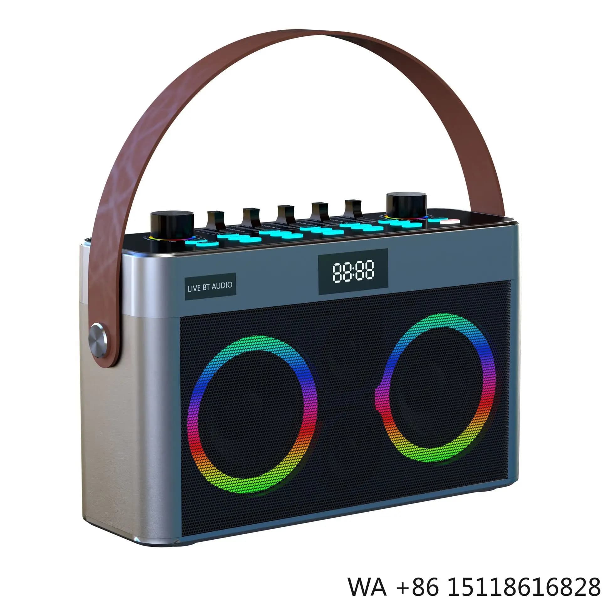Sy999 High-Power Bluetooth All-in-One Audio Sound Card Machine Home KTV Karaoke Portable Active Model Cross-Border English
