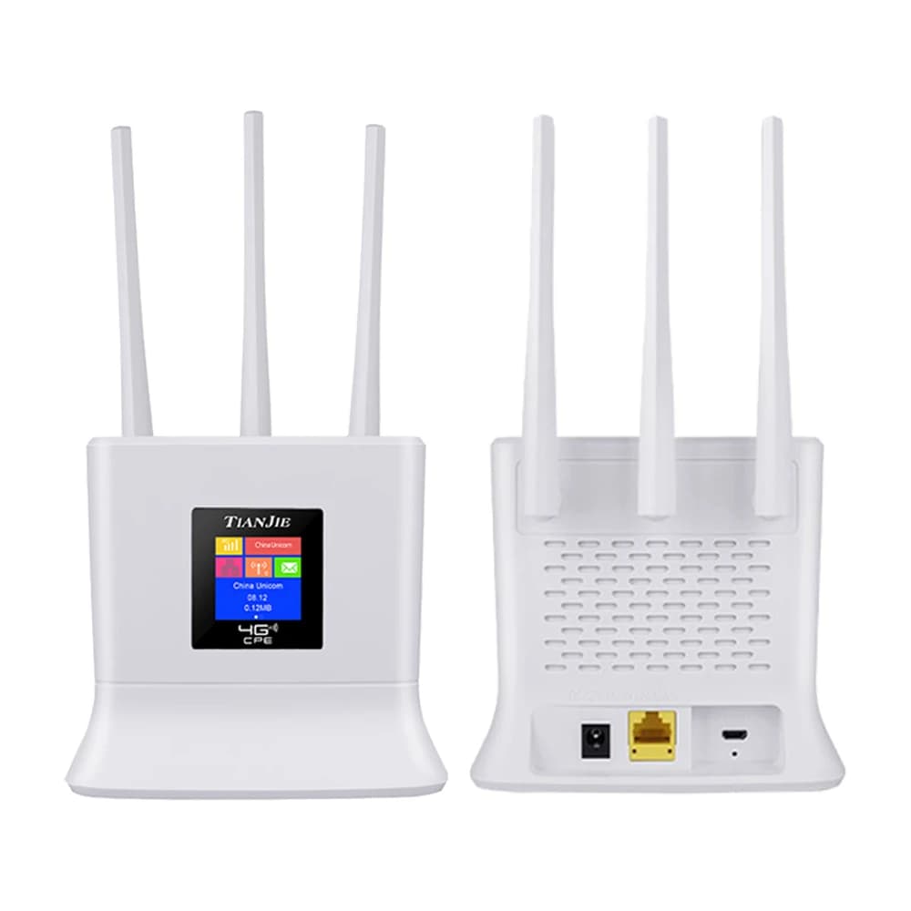 Router TIANJIE CPE906 4G LTE con hotspot WIFI 3 antenne Internet ad alta velocità 150Mbps, router scheda SIM per router WIFI Mesh domestico
