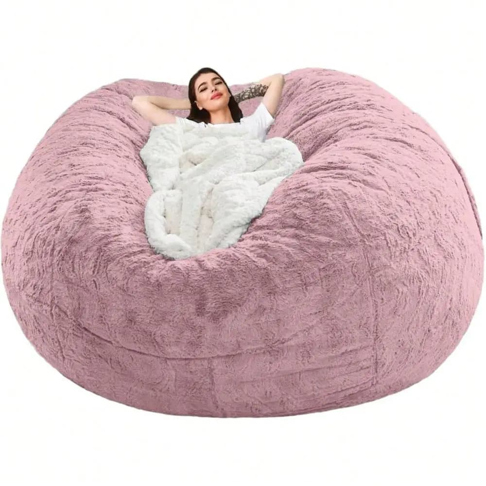Pouf in Memory Foam, Poltrona Sacco Grande per Adulti, Divano Morbido per Soggiorno Camera da Letto Dormitorio, Solo Rivestimento Senza Imbottitura