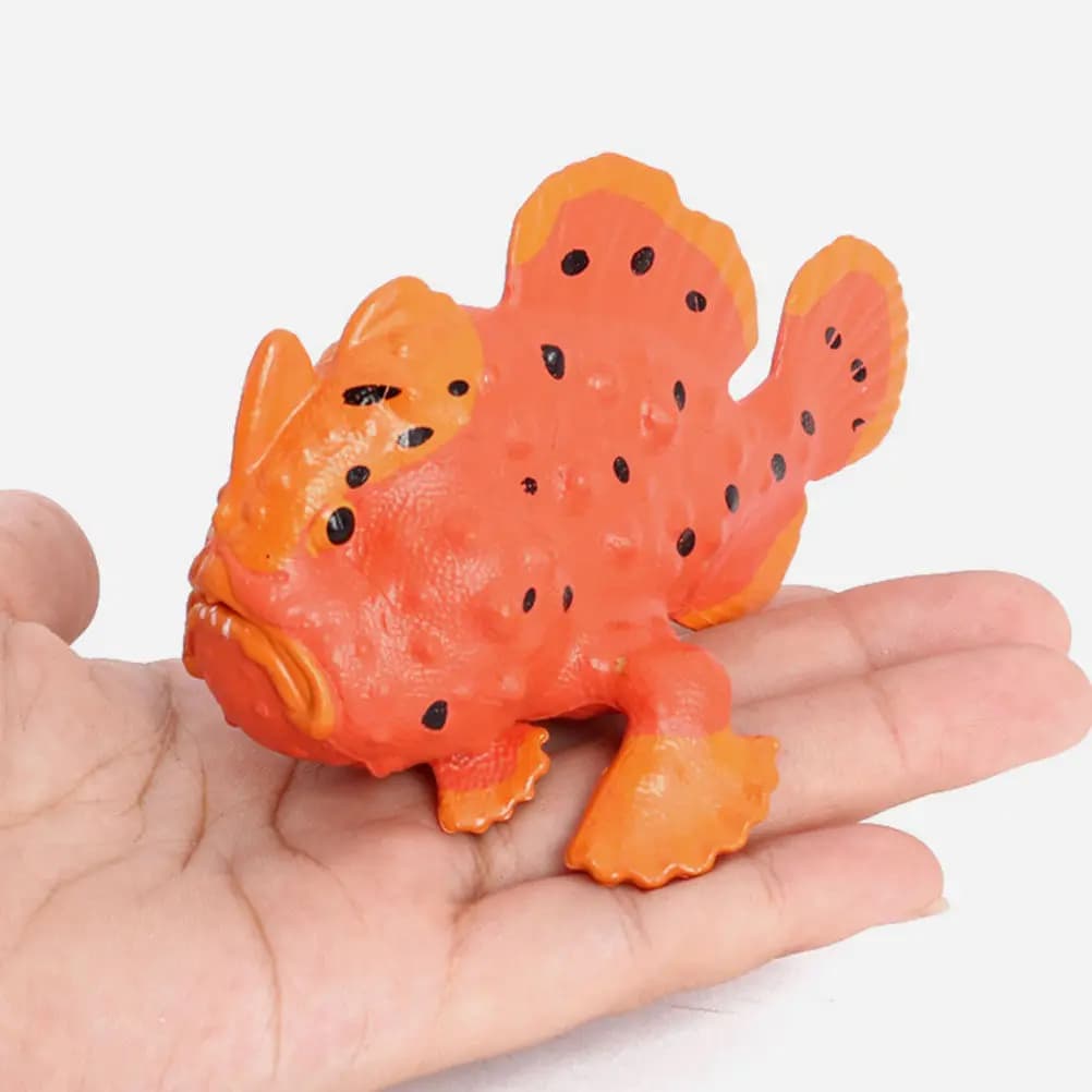 Simulated Stone Fish Plastic Sea Animal Statue Ornament for Kids Education Home Garden Decoration Lifelike Marine Animal