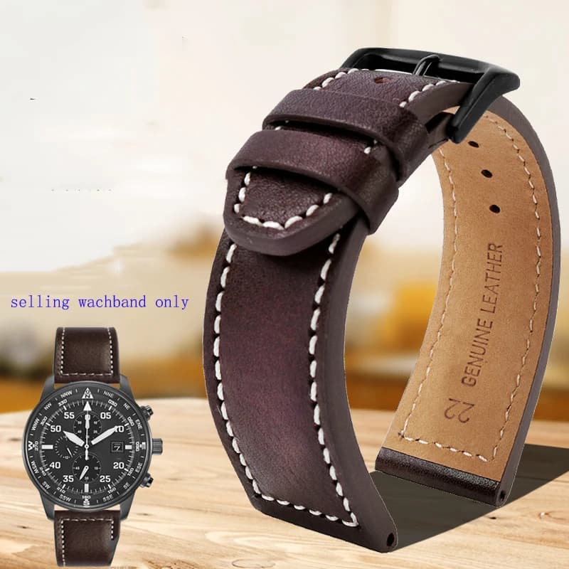 Morbido e confortevole cinturino per orologio in vera pelle per Citizen Eco-Drive CA0695-17E Series Ca4210 Aw1360 Accessori per cinturini da uomo 22mm