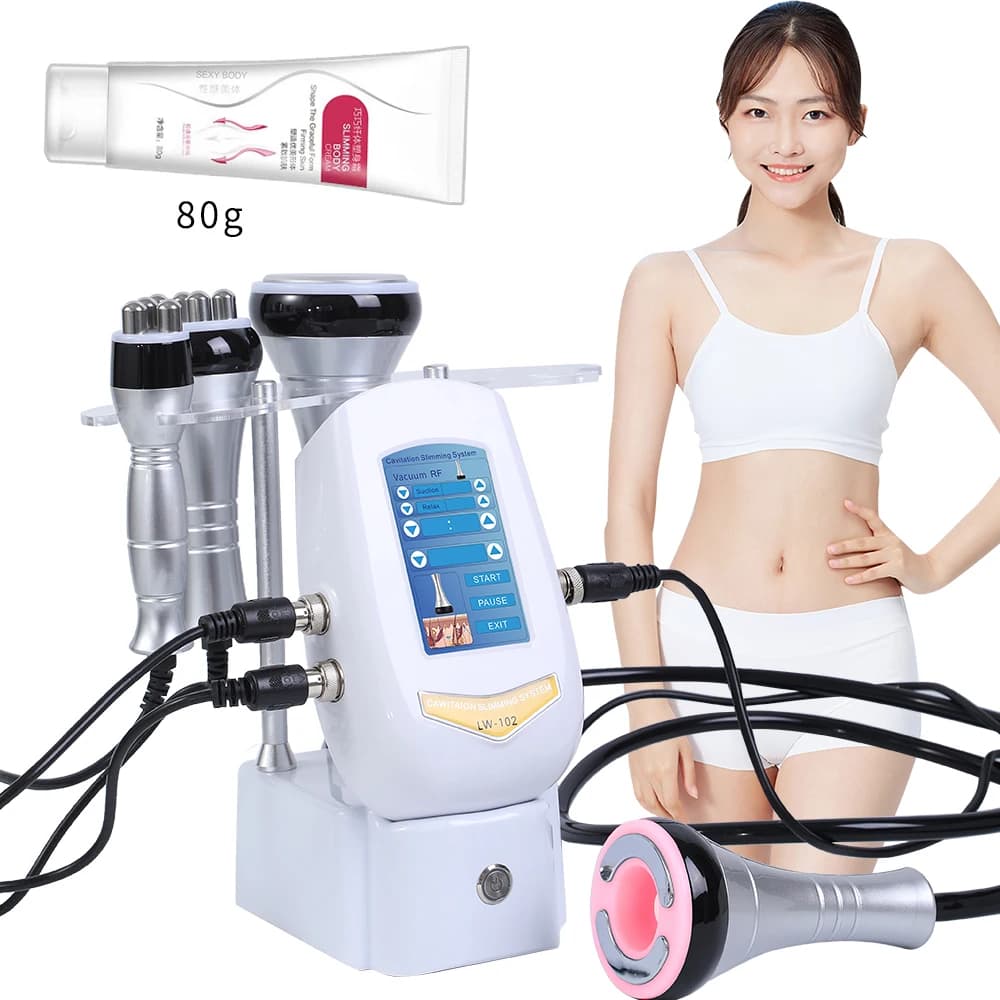 4 IN 1 40K Ultrasonic Cavitation Multi-polar Radio Frequency Beauty Weight Loss Tool New Ultrasound Liposuction Mach
