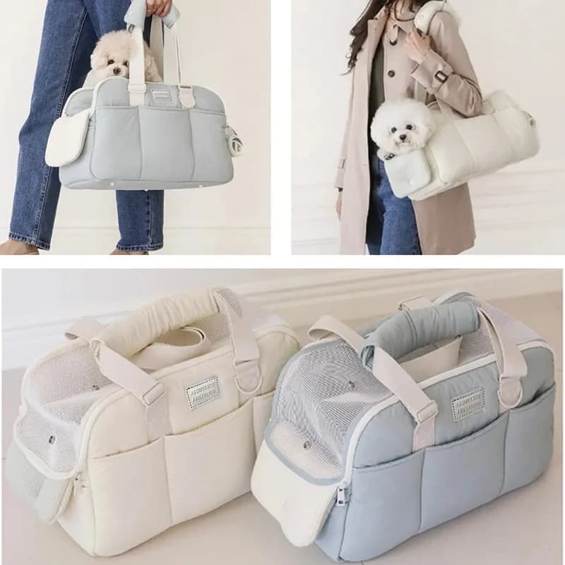 New Little Dog Carrier Pet Winter Bag Outdoor Portable Winter Warm Breathable Pet Large Capacity Shoulder Mobile Dog Bag Cat