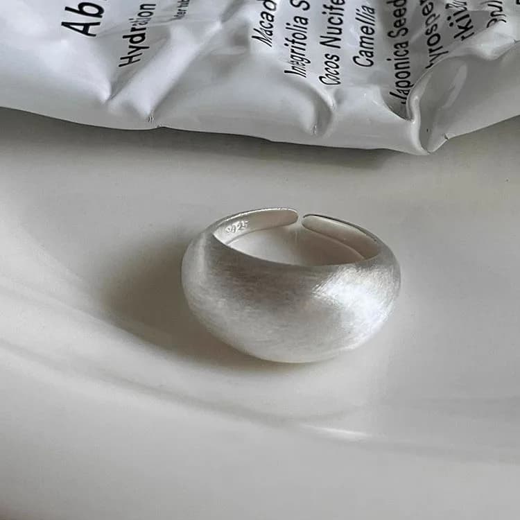 Anelli semplici con levigatura geometrica tellipse in argento sterling 925 per le donne Coppia di fidanzamento Accessori per gioielli di lusso Gioielli