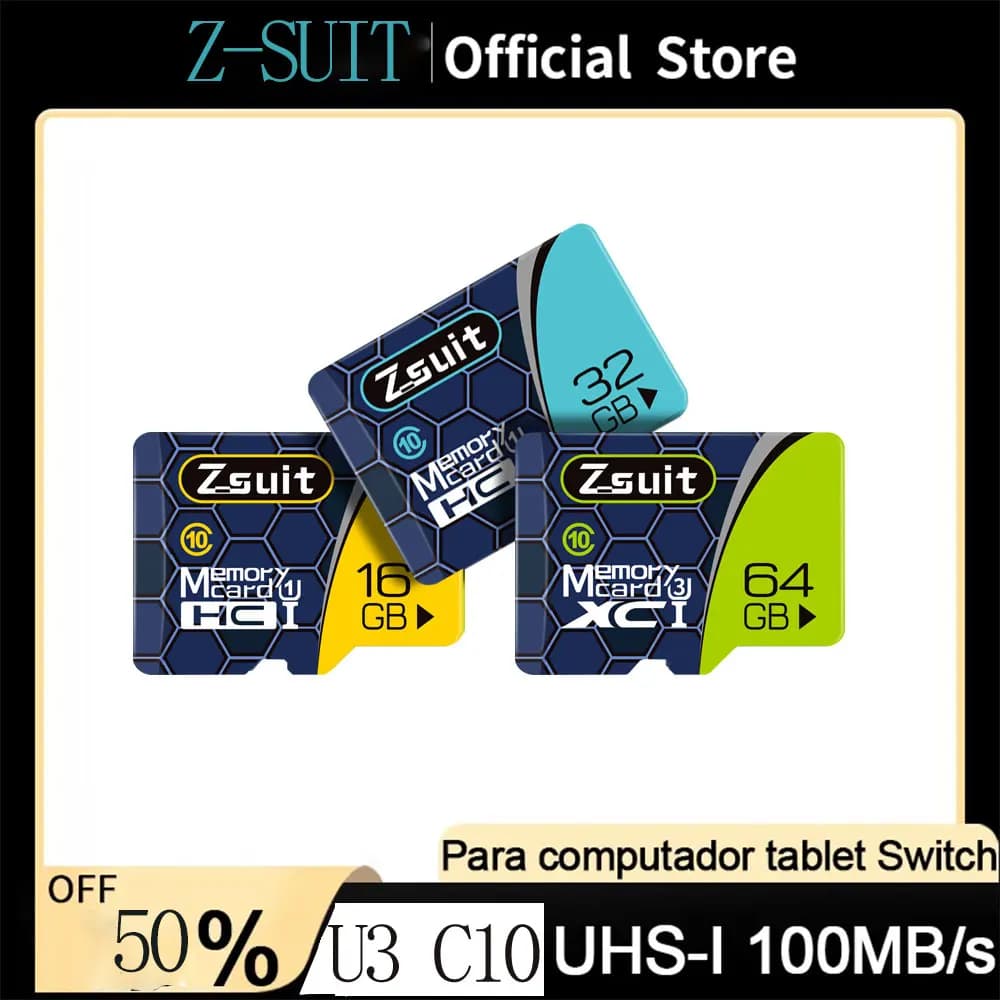 Scheda di memoria ZSUIT 128GB Flash Micro TF Card 256GB 512GB classe 10 UHS-I schede Micro TF ad alta velocità Microsd per videocamera Drone 4K