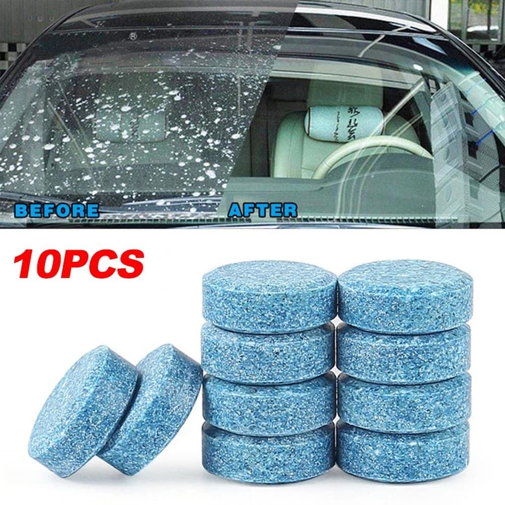 2-100Pcs Car Windscreen Wiper Effervescent Tablets Car Glass Solid Cleaner Toilet Cleaning Car Accessories