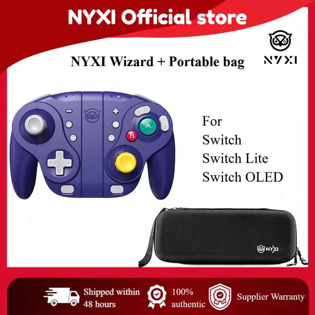 Joy-pad wireless NYXI Wizard per joystick per gamepad Switch/Switch OLED/Switch Lite + custodia Odyssey