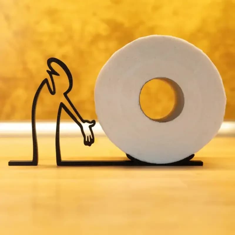 Portarotolo minimalista e pratico Decorazione con stampa 3D, elegante portarotolo per carta igienica, porta fazzoletti divertente e divertente