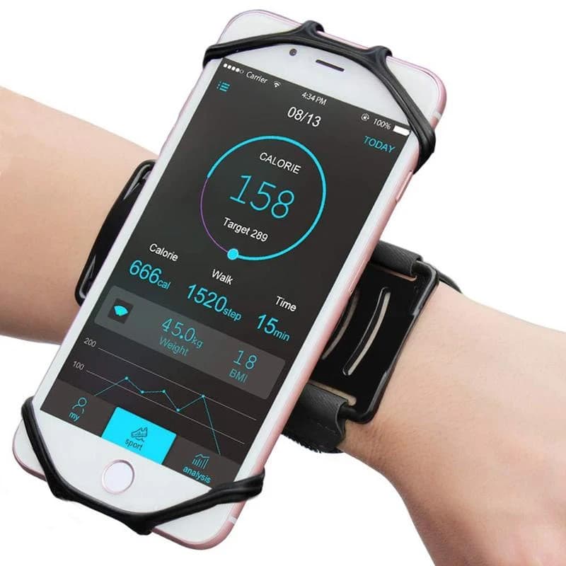 Supporto per telefono universale per sport all'aria aperta custodia da polso per fascia da braccio da palestra borsa per telefono con fascia da braccio per iPhone Samsung per telefono da 4-6 pollici