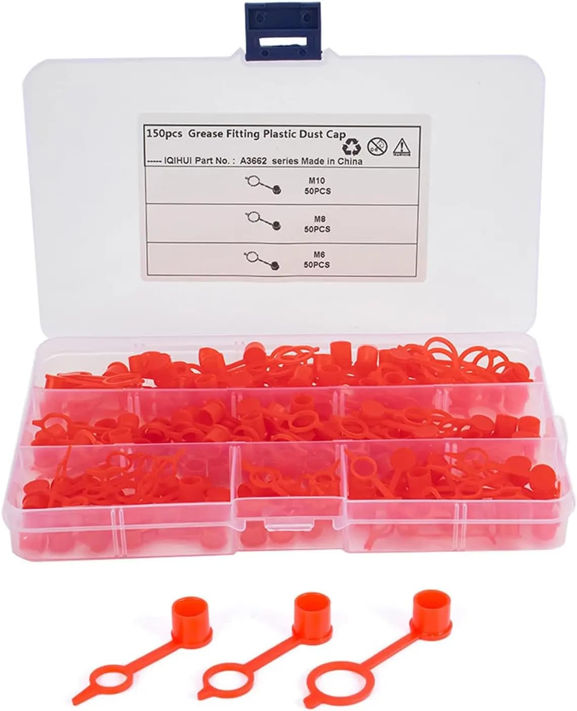 150/300PCS Lubricating Grease Plastic Lubricating Oil Nipple Protective Cap Grease Pacifier Dust Cap M6 M8 M10 Accessories