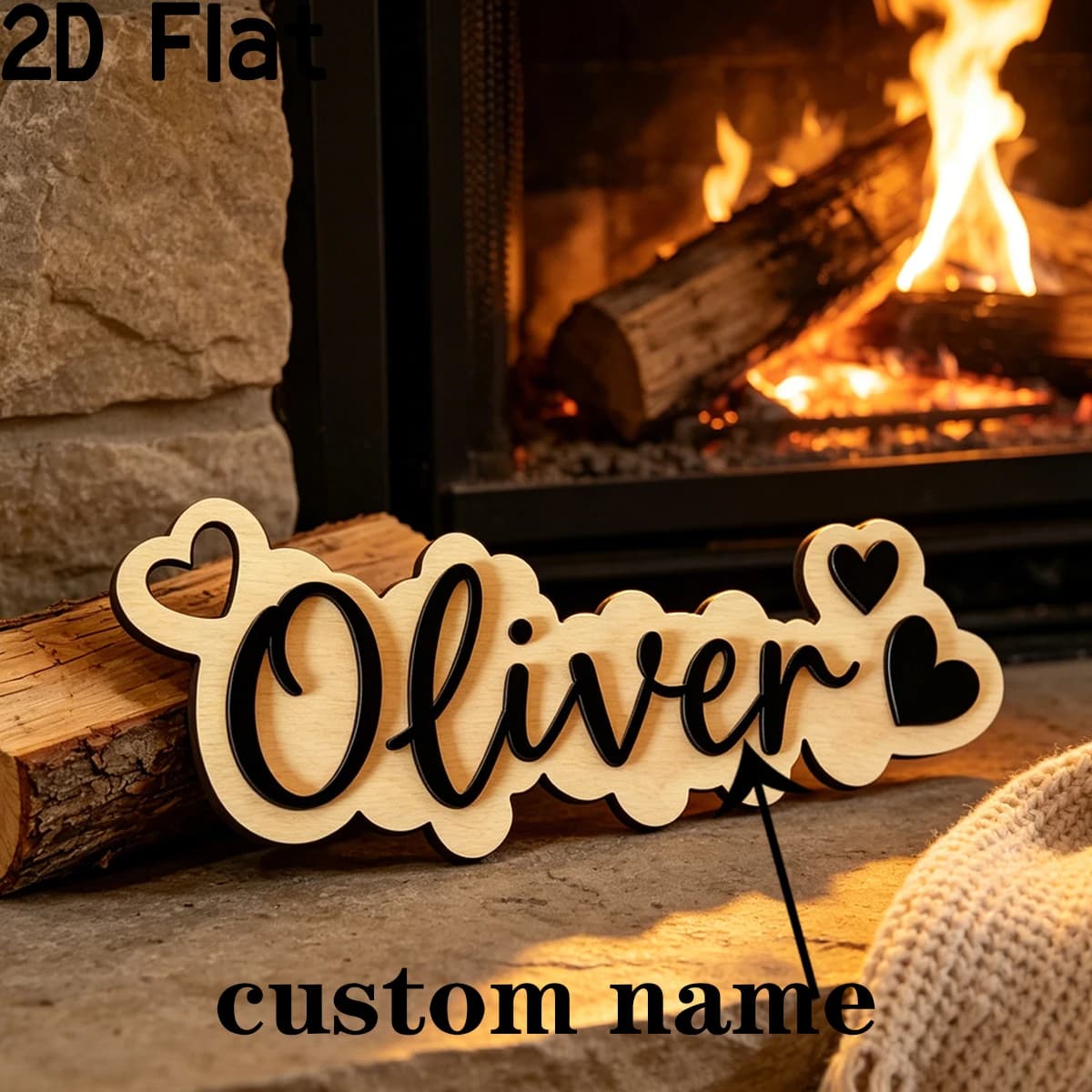 1 Pezzo Targa Personalizzata in Legno e Acrilico con Nomi, Decorazione per Parete di Casa, Ufficio, Porta, Regalo Fai-da-Te per Nascita, Compleanno, Matrimonio, Laurea