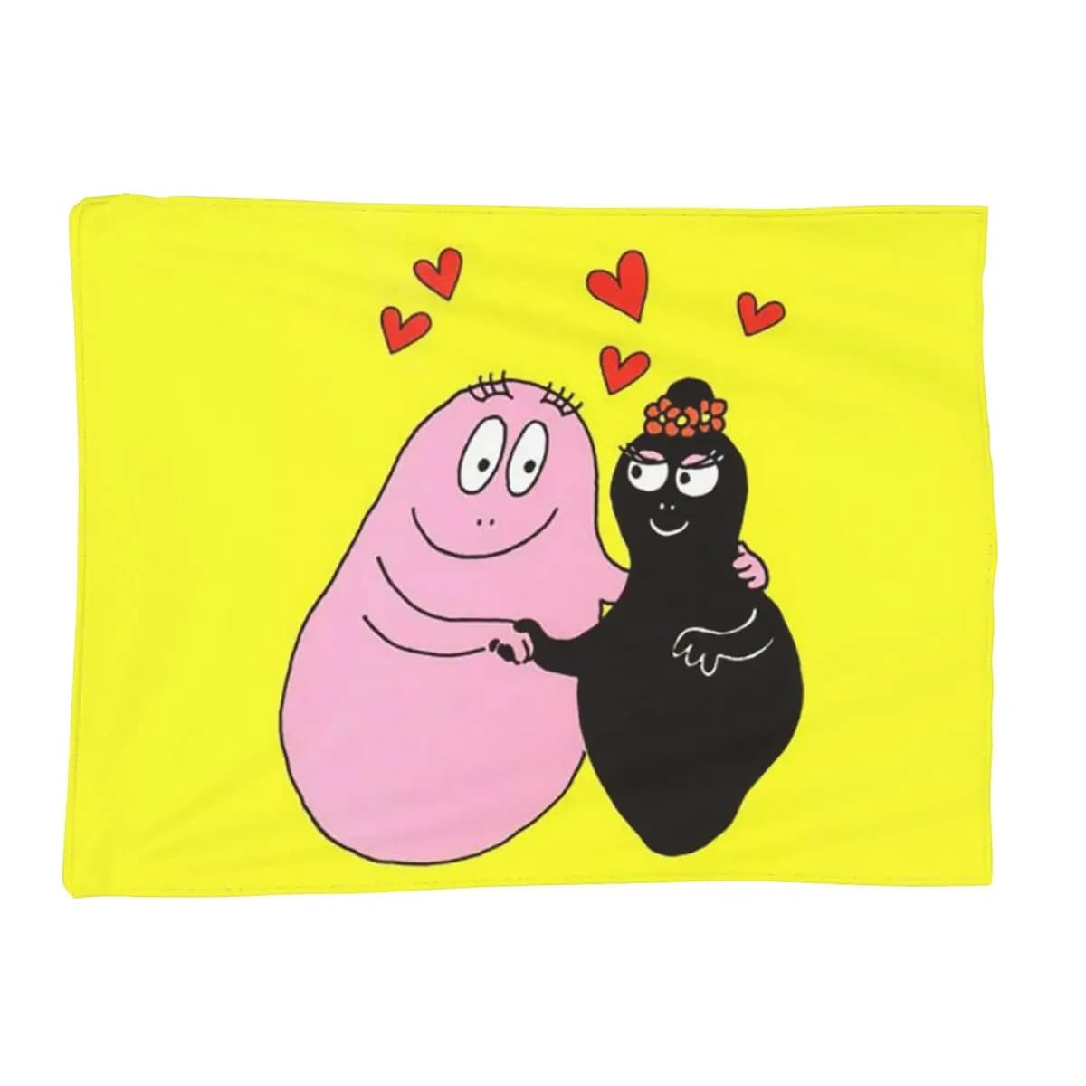 Barbapapa Love Blanket Soft Warm Flannel Throw Blanket Plush for Bed Living room Picnic Travel Home Couch