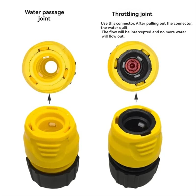 A74G-Connectors for water pipes (2 pieces) with water input tube 3M 3/4 for Karcher and gardening water stop pipe