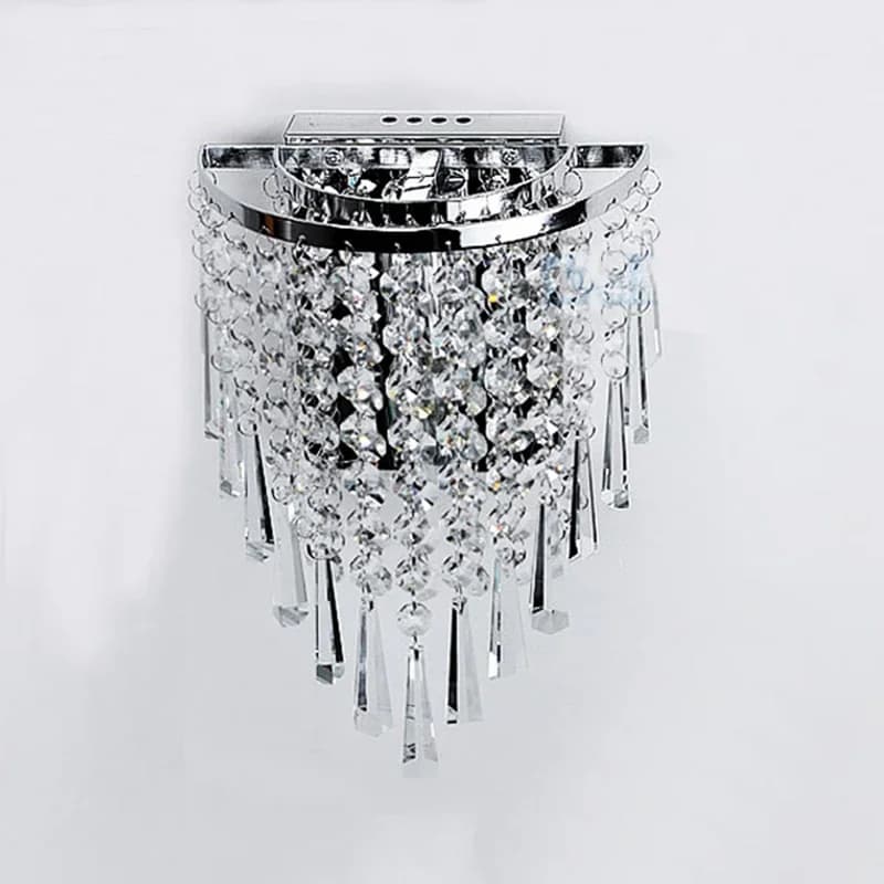 220V E14 Wall Lamp Modern Crystal Lighting Fixtures LED Gold Crystal Wall Decorative Lights Bedroom Bedside Lamps
