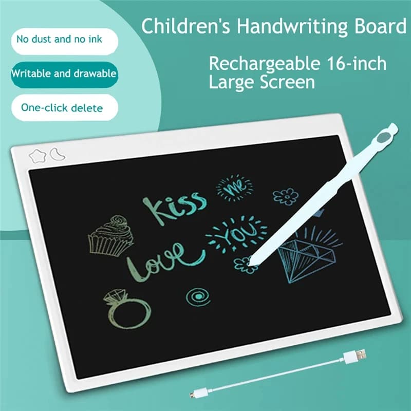 Tavoletta da scrittura LCD da 16 pollici Tavoletta da disegno digitale Tavolette per scrittura a mano Tavoletta elettronica portatile Scheda ultrasottile con penna L06
