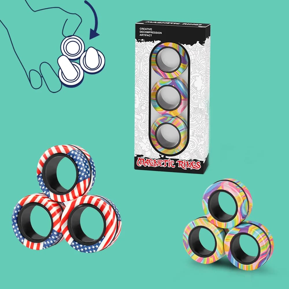 Braccialetto magnetico Fidget Spinner con motivo mimetico, giocattolo antistress per bambini e adulti, braccialetto rotante per decompressione