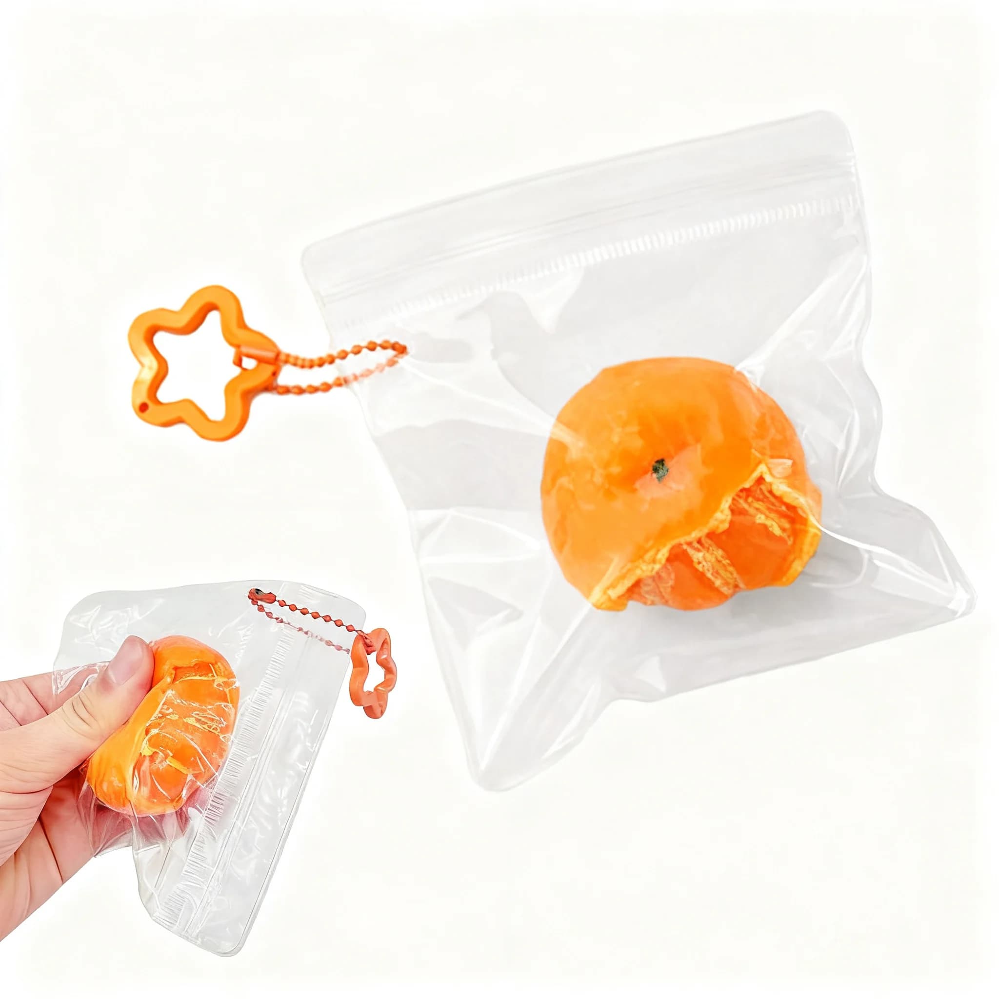 Giocattolo Antistress a Forma di Arancia, Giocattolo da Spremere, Regalo per Bambini e Adulti, Giocattoli Fidget, Strumento Magico a Forma di Arancia