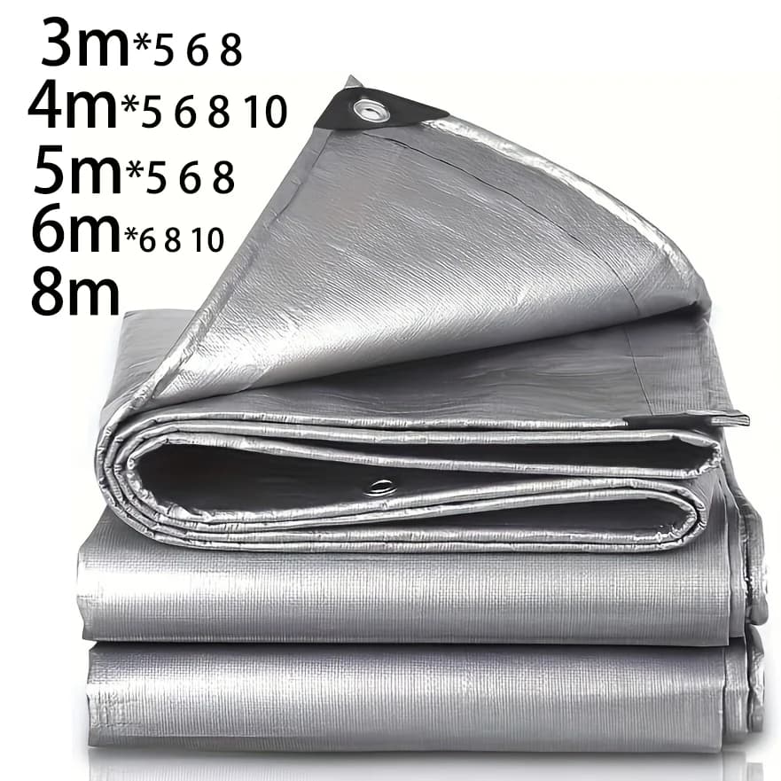 Grande telone 3mx5 6 8 4x4 5 6 8 10 12 20m 5*5 6x6 telone impermeabile campeggio argento baldacchino pioggia ombra tenda copertura tenda tenda esterna