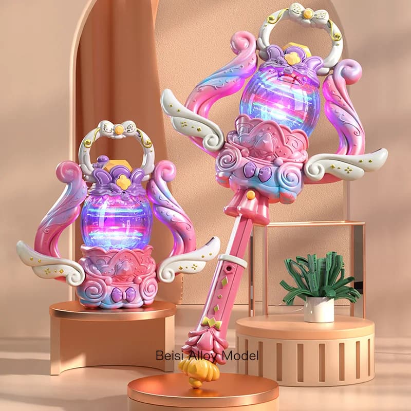 Piccola fata bacchetta magica pieghevole brillante musica leggera rotante, regalo per ragazza con lampada magica principessa, XT202