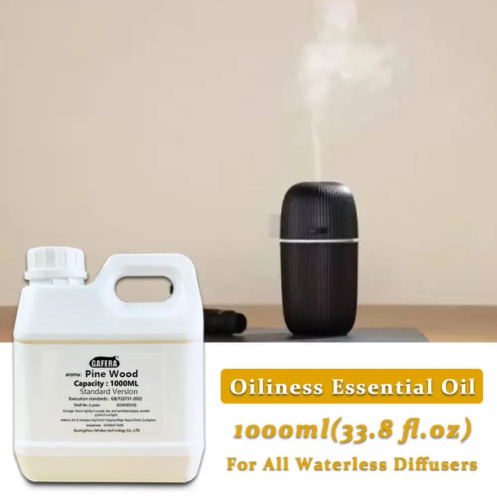 GAFERA 1000ml(33.8 fl.oz) Pine Wood Hilton Essential Oil - For All Waterless Diffuser, Hotel Diffuser Replenish Aromatherapy Oil