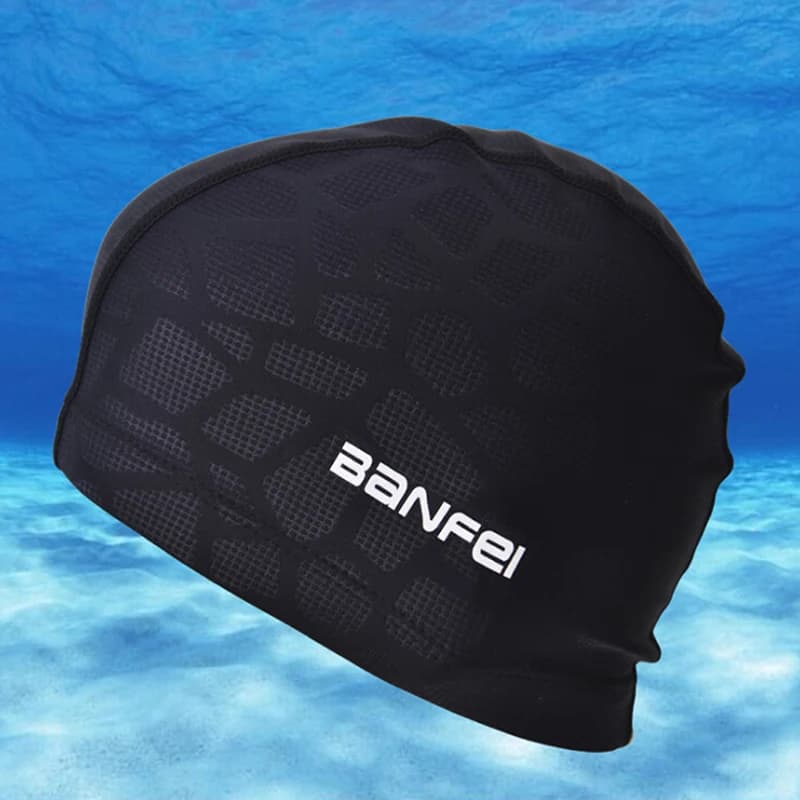 Waterproof Fabric Protecting Ear Long Hair Sport Swim Pool Hat Shark Durable Flexible Swimming Head For Men Women